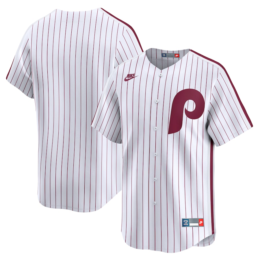 Men's Philadelphia Phillies Nike White Cooperstown Collection Limited Jersey - Puhuasuan