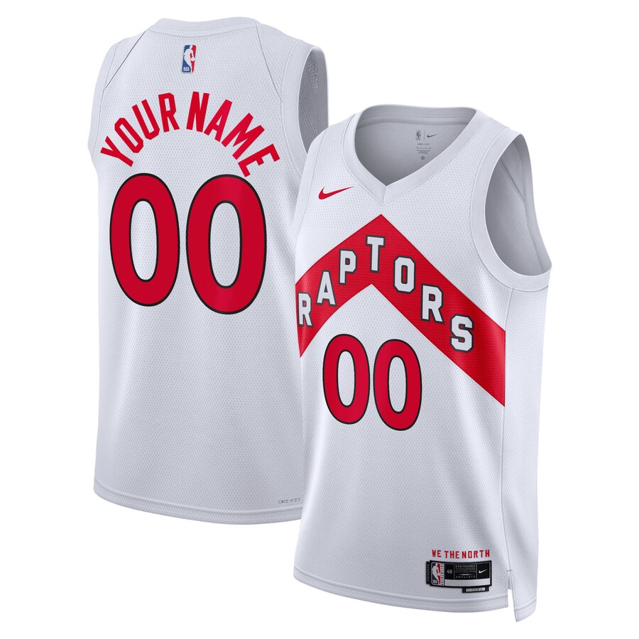 Unisex Toronto Raptors Nike White Swingman Custom Jersey - Association Edition - Puhuasuan