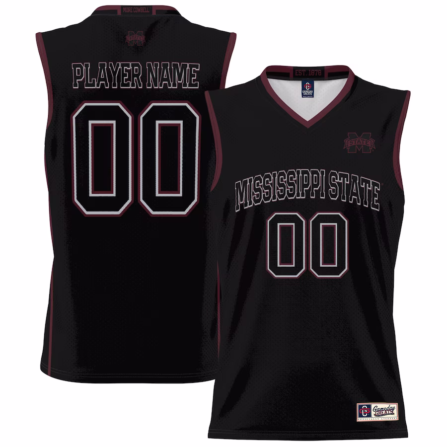 Mississippi State Bulldogs GameDay Greats Unisex NIL Pick-A-Player Lightweight Basketball Jersey - Black - Puhuasuan