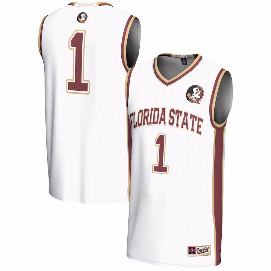 Youth GameDay Greats White #1 Florida State Seminoles Lightweight Basketball Jersey - Puhuasuan