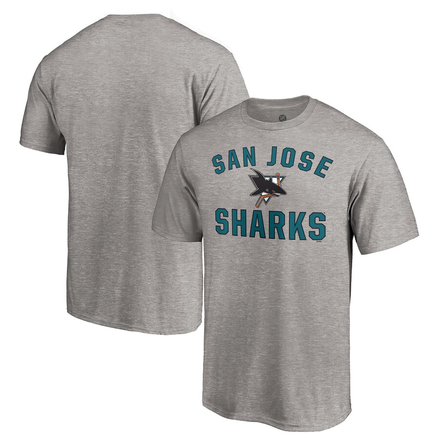 Men's San Jose Sharks Heather Gray Special Edition Victory Arch T-Shirt - Puhuasuan