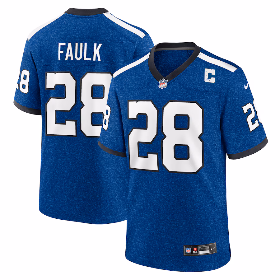 Men's Indianapolis Colts Marshall Faulk Nike Royal Indiana Nights Alternate Game Jersey - Puhuasuan