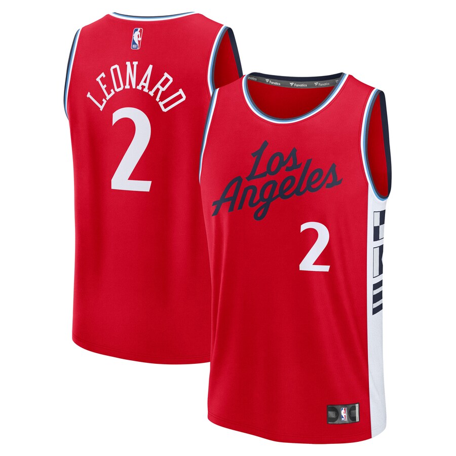 Youth LA Clippers Kawhi Leonard Fanatics Red Fast Break Replica Player Jersey - Statement Edition - Puhuasuan