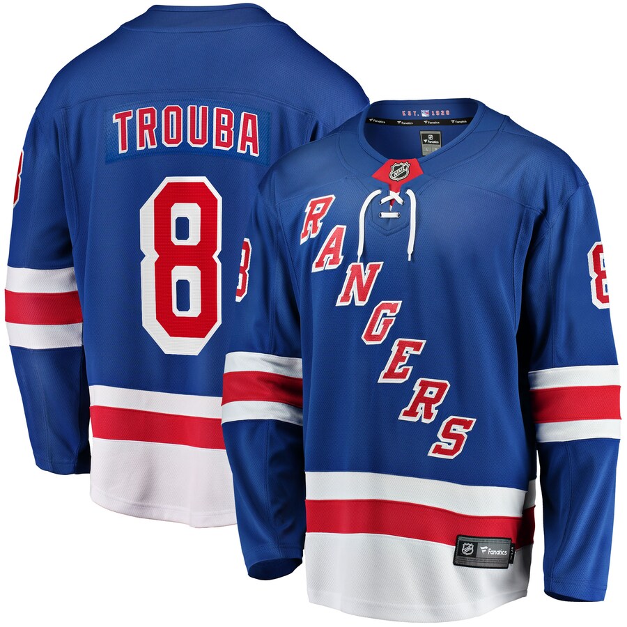 Men's New York Rangers Jacob Trouba Fanatics Branded Blue Home Breakaway Jersey - Puhuasuan