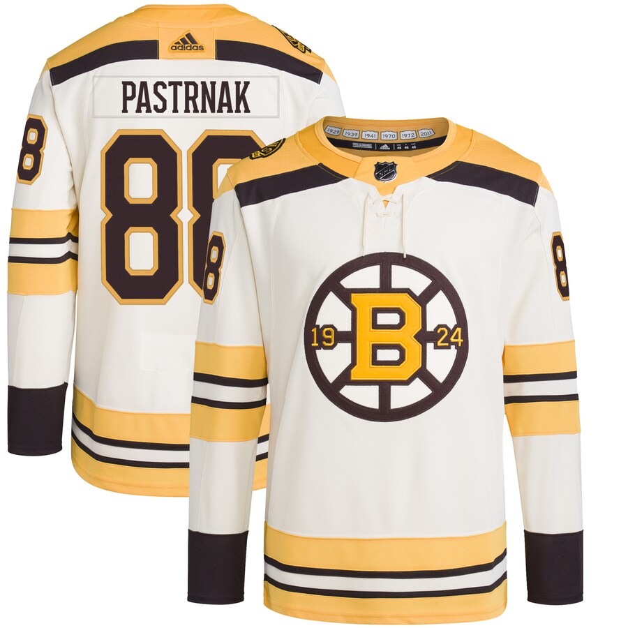 Men's Boston Bruins David Pastrnak adidas Cream  Primegreen Authentic Pro Player Jersey - Puhuasuan