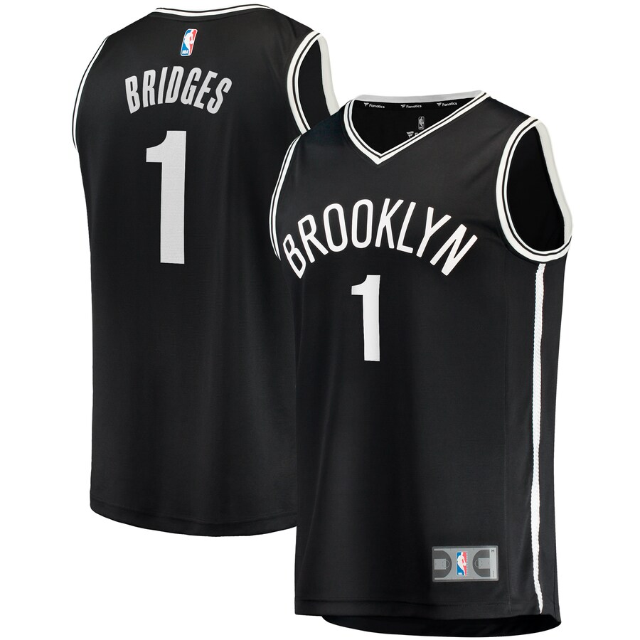 Men's Brooklyn Nets Mikal Bridges Fanatics Black Big & Tall Fast Break Player Jersey - Icon Edition - Puhuasuan