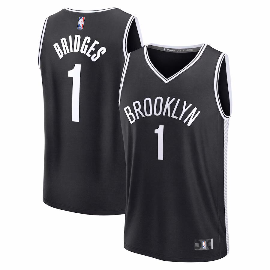 Men's Brooklyn Nets Mikal Bridges Fanatics Black Fast Break Player Jersey - Icon Edition - Puhuasuan