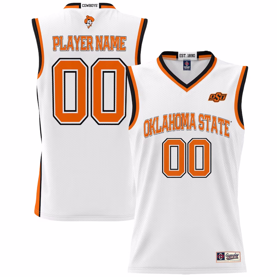 Oklahoma State Cowboys GameDay Greats Men's NIL Pick-A-Player Lightweight Basketball Jersey - White - Puhuasuan