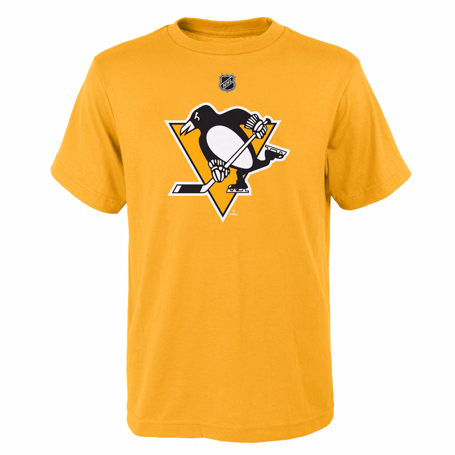 Youth Pittsburgh Penguins Gold Primary Logo T-Shirt - Puhuasuan