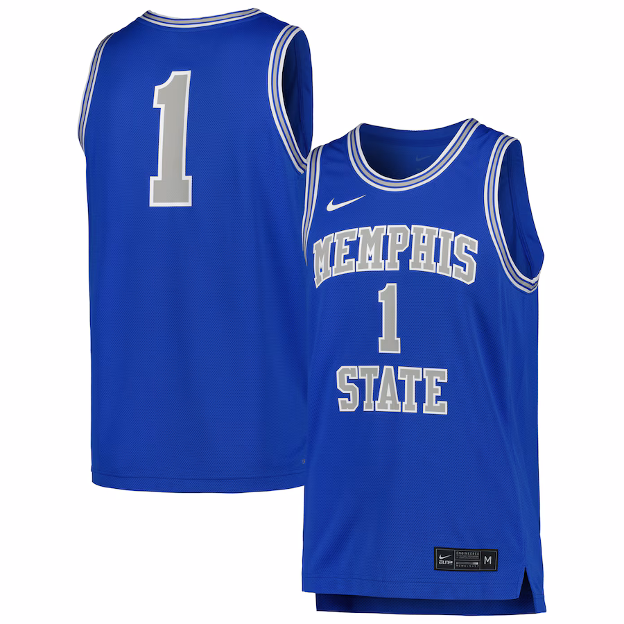 Men's Nike Royal Memphis Tigers Replica Basketball Jersey - Puhuasuan