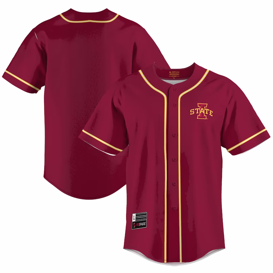 Iowa State Cyclones GameDay Greats  Lightweight Baseball Jersey - Cardinal - Puhuasuan