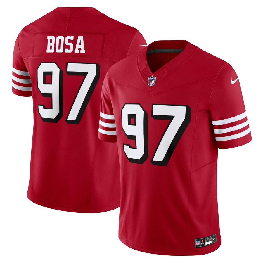 Men's San Francisco 49ers Nick Bosa Nike Scarlet Vapor F.U.S.E. Limited Jersey - Puhuasuan