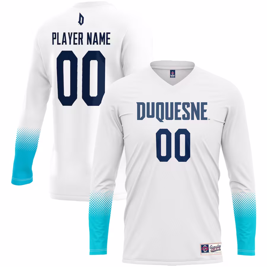Duquesne Dukes GameDay Greats Youth NIL Pick-A-Player Lightweight Volleyball Jersey - White - Puhuasuan