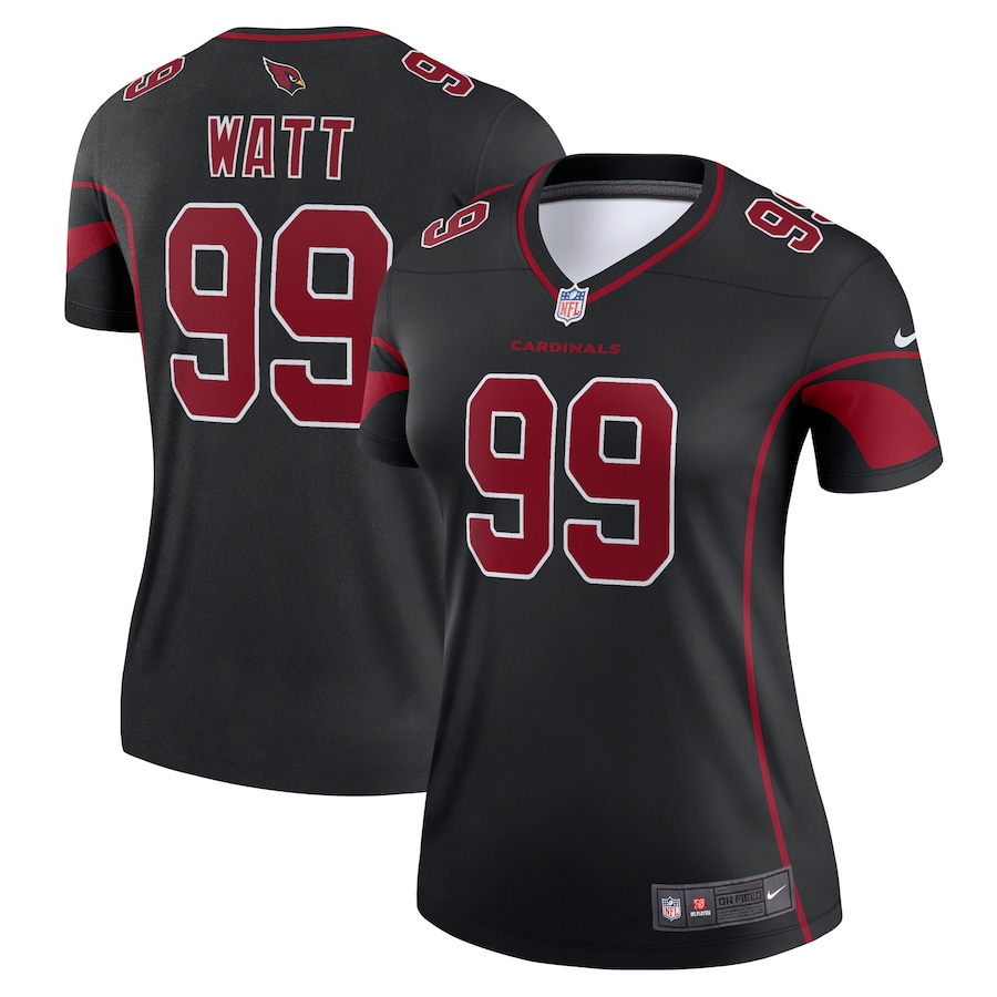Women's Arizona Cardinals J.J. Watt Nike Black Alternate Legend Player Performance Top - Puhuasuan