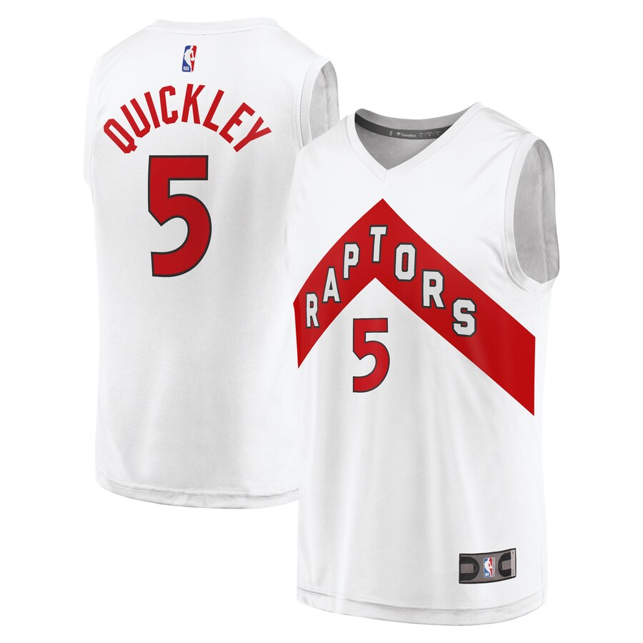 Men's Toronto Raptors Immanuel Quickley Fanatics White Fast Break Player Jersey - Association Edition - Puhuasuan