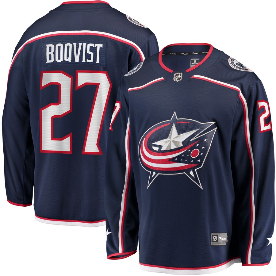 Men's Columbus Blue Jackets Adam Boqvist Fanatics Branded Navy Home Breakaway Player Jersey - Puhuasuan