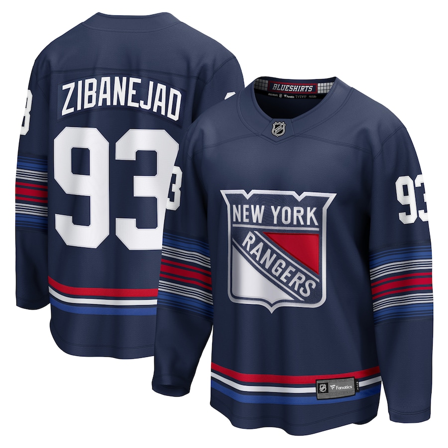 Men's New York Rangers Mika Zibanejad Fanatics Navy Alternate Premier Breakaway Player Jersey - Puhuasuan