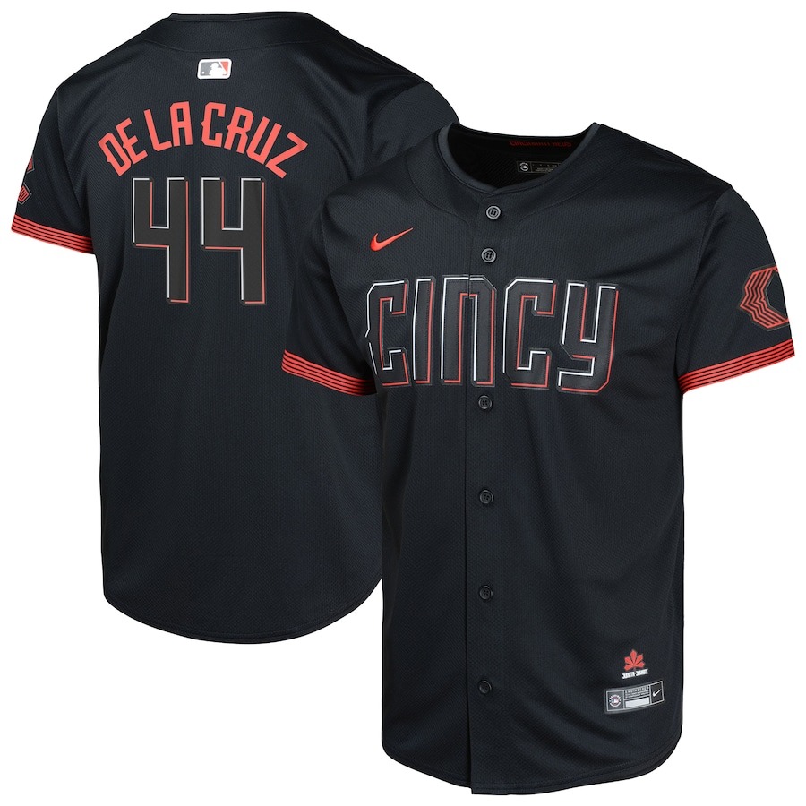 Men's Cincinnati Reds Elly De La Cruz Nike Black City Connect Limited Player Jersey - Puhuasuan