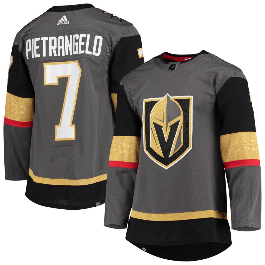 Men's Vegas Golden Knights Alex Pietrangelo adidas Gray Alternate Primegreen Authentic Pro Player Jersey - Puhuasuan