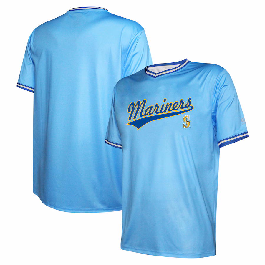 Men's Seattle Mariners Stitches Light Blue Cooperstown Collection Team Jersey - Puhuasuan