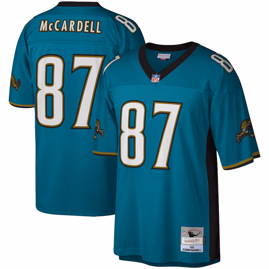 Men's Jacksonville Jaguars Keenan McCardell Mitchell & Ness Teal Legacy Replica Jersey - Puhuasuan