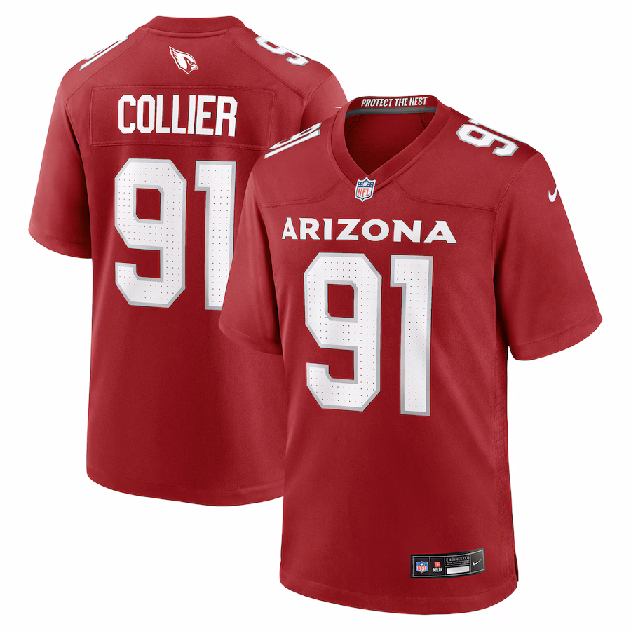 Men's Arizona Cardinals L.J. Collier Nike Cardinal Team Game Jersey - Puhuasuan