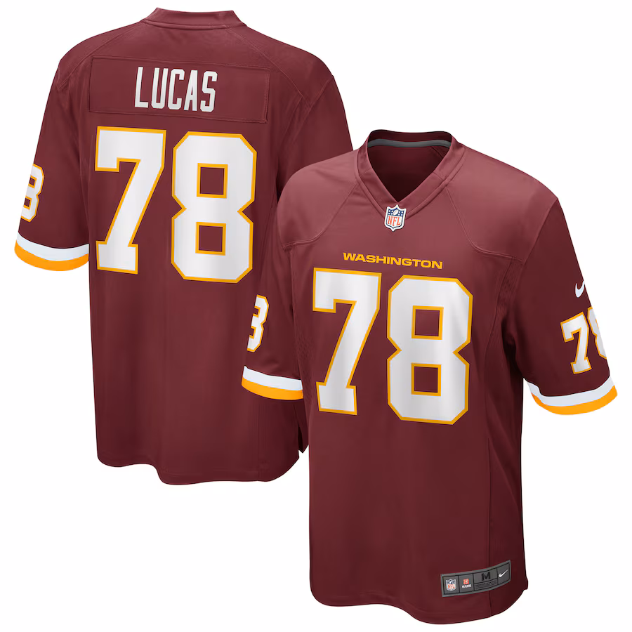 Men's Nike Cornelius Lucas Washington Football Team Burgundy Game Player Jersey - Puhuasuan