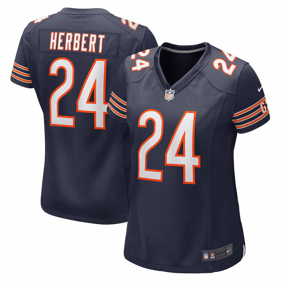 Women's Chicago Bears Khalil Herbert Nike Navy Game Jersey - Puhuasuan