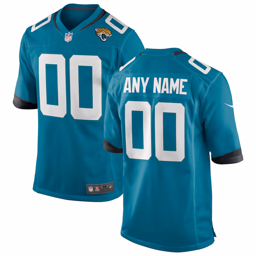 Youth Jacksonville Jaguars Nike Teal Custom Game Jersey - Puhuasuan