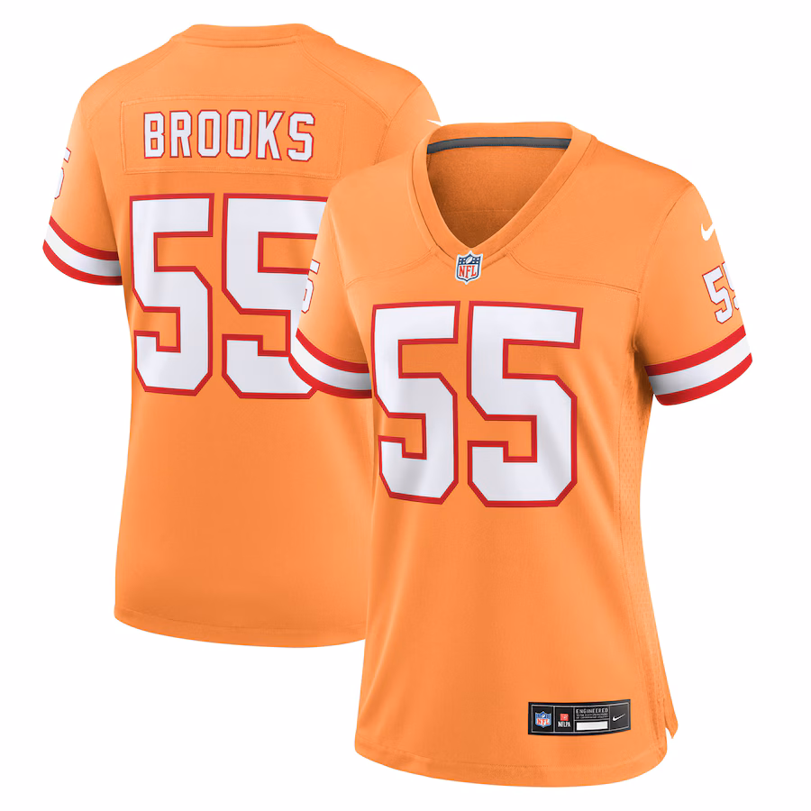 Women's Tampa Bay Buccaneers Derrick Brooks Nike Orange Throwback Game Jersey - Puhuasuan