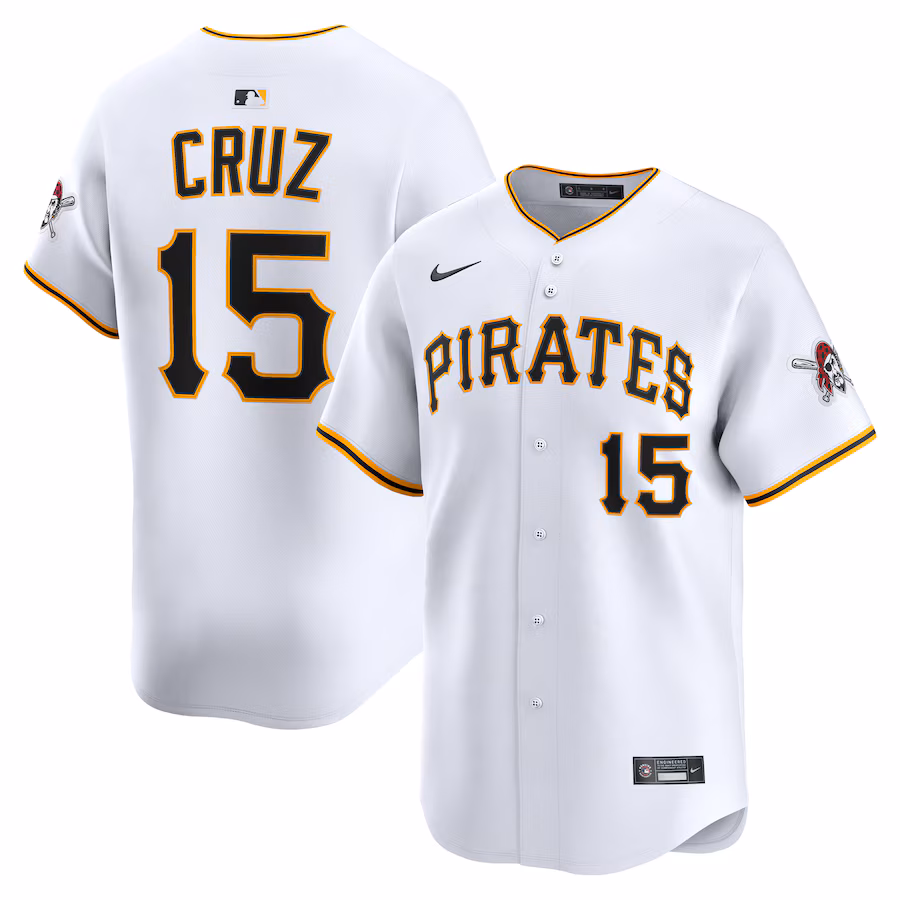 Men's Pittsburgh Pirates Oneil Cruz Nike White Alternate Limited Player Jersey - Puhuasuan