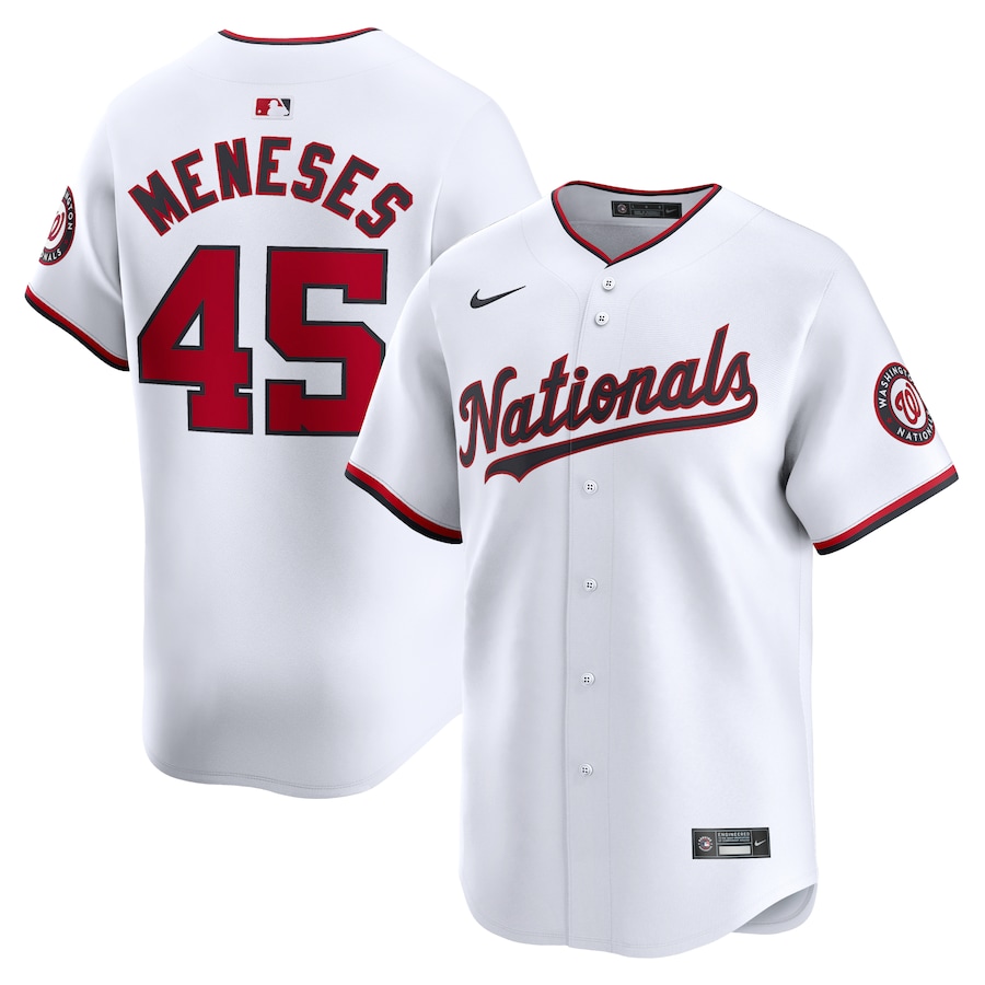 Men's Washington Nationals Joey Meneses Nike White Home Limited Player Jersey - Puhuasuan