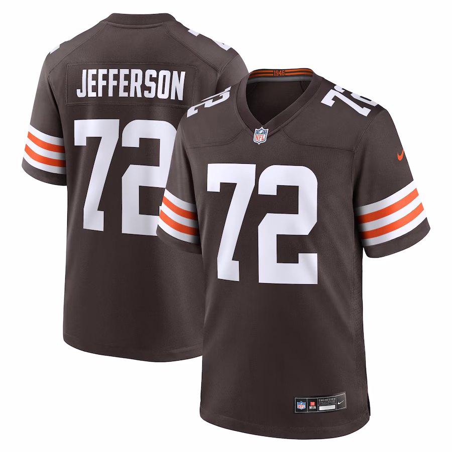 Men's Cleveland Browns Quinton Jefferson Nike Brown Team Game Jersey - Puhuasuan