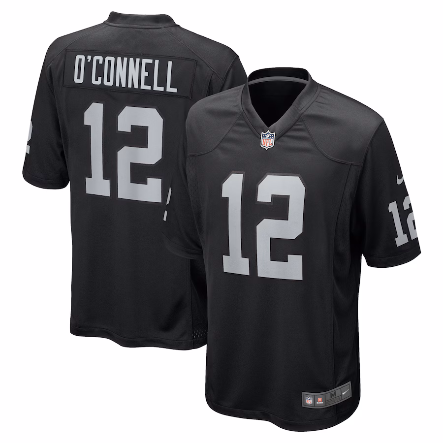 Men's Las Vegas Raiders Aidan O'Connell Nike Black Team Game Jersey - Puhuasuan