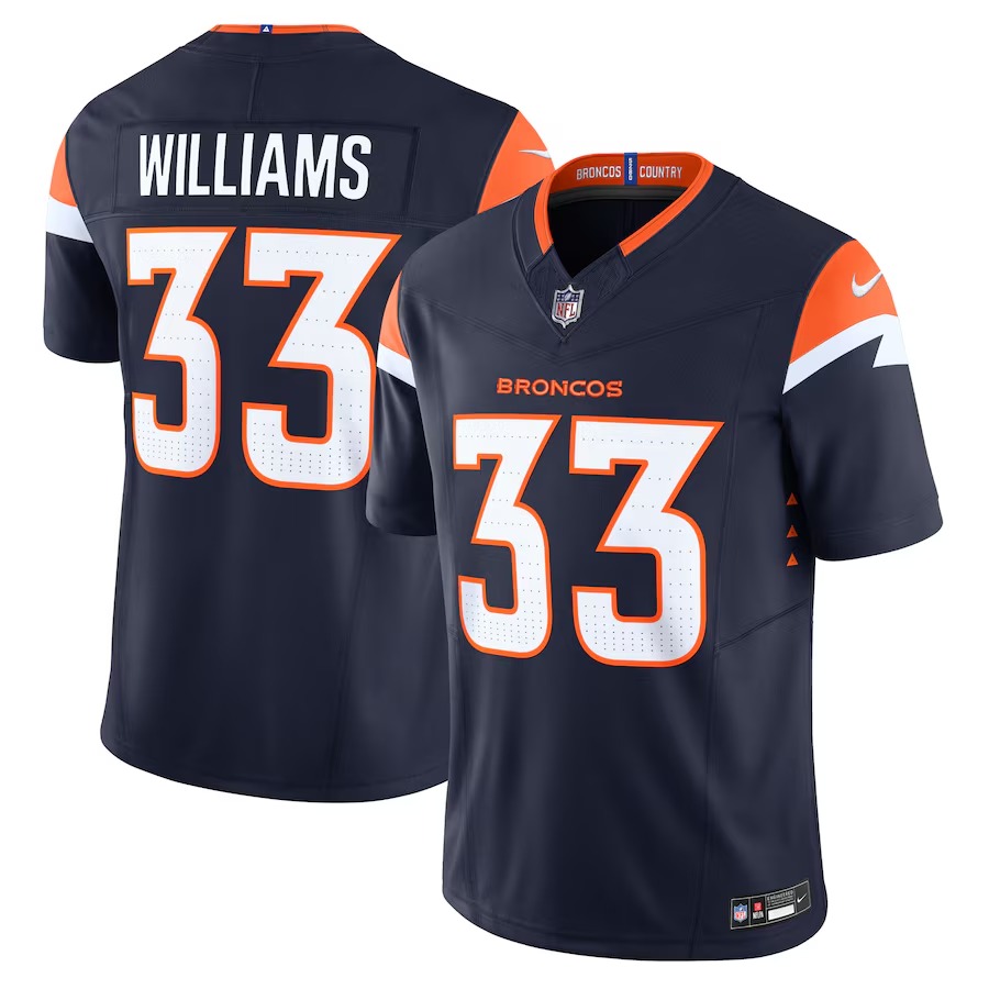 Men's Denver Broncos Javonte Williams Nike Navy Mile High Collection Vapor F.U.S.E. Limited Jersey - Puhuasuan