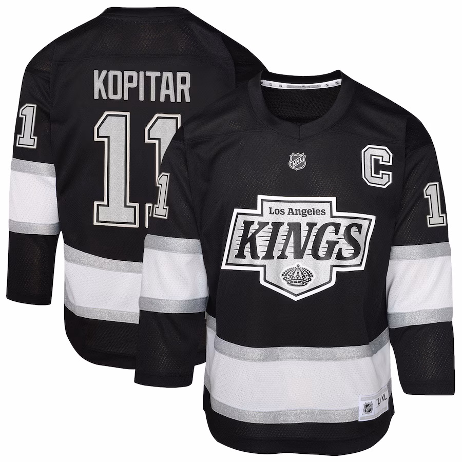 Youth Los Angeles Kings Anze Kopitar Black Replica Player Jersey - Puhuasuan