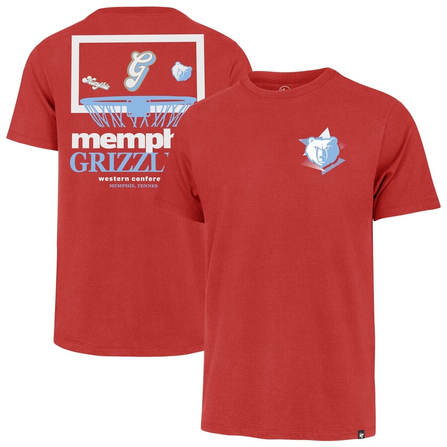 Men's Memphis Grizzlies  '47 Red City Edition Backboard T-Shirt - Puhuasuan