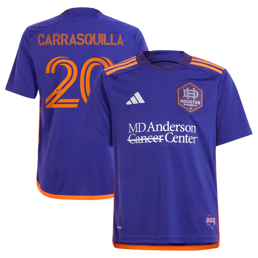Youth Houston Dynamo FC Adalberto Carrasquilla adidas Purple 2024 Still Holdin' Replica Player Jersey - Puhuasuan