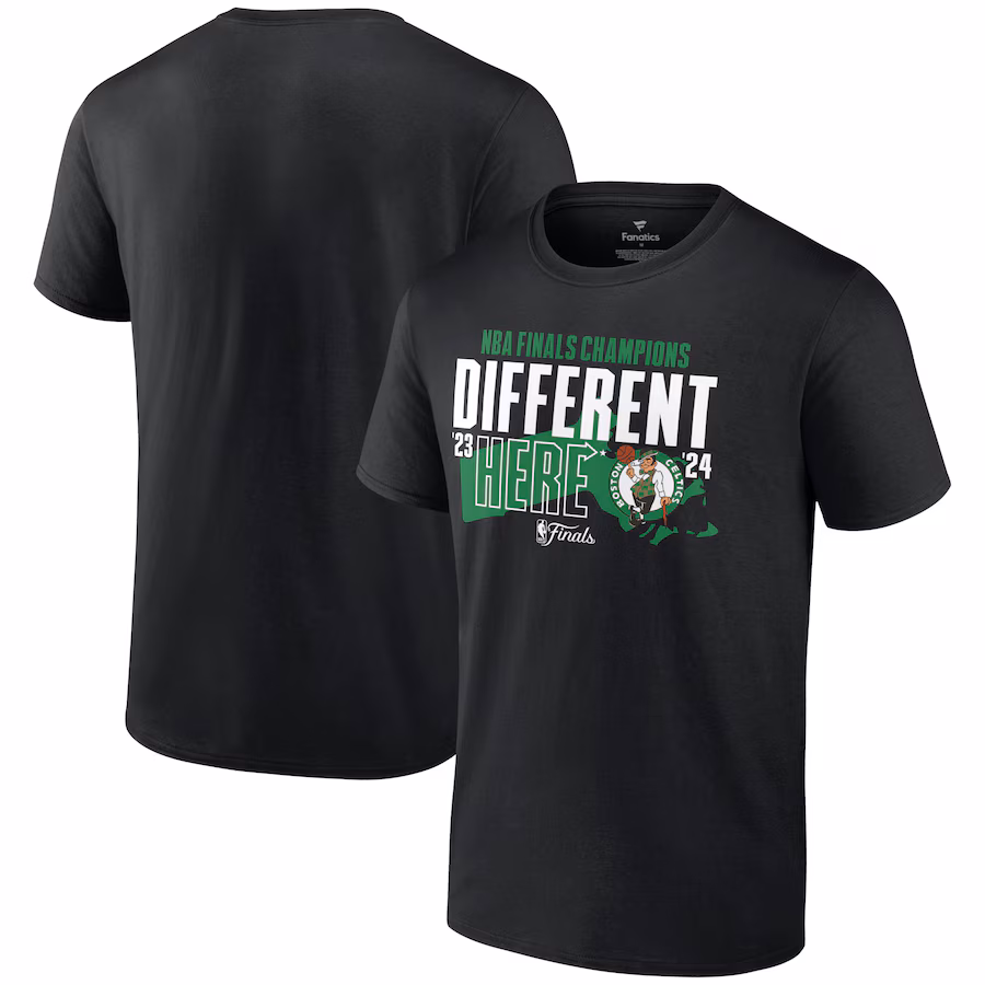 Men's Boston Celtics Fanatics Black 2024 NBA Finals Champions Outlet Pass Hometown Originals T-Shirt - Puhuasuan