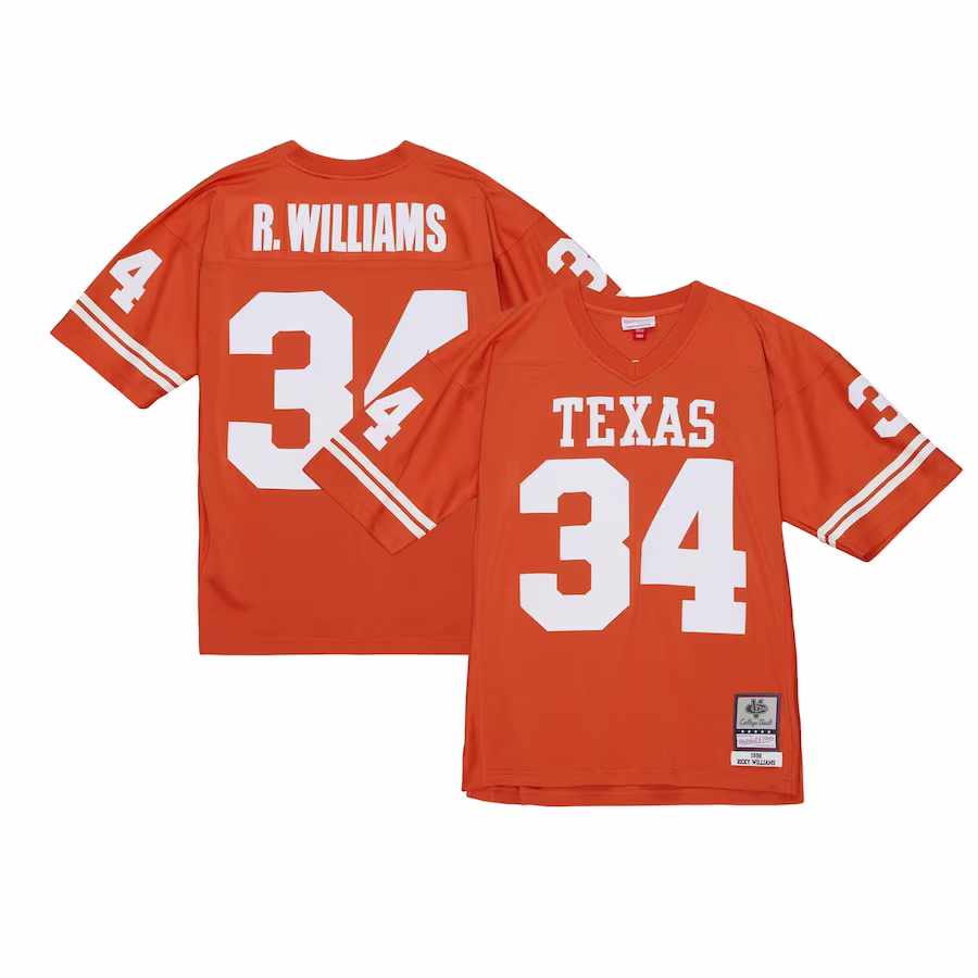 Ricky Williams Texas Longhorns Mitchell & Ness Throwback Jersey - Texas Orange - Puhuasuan