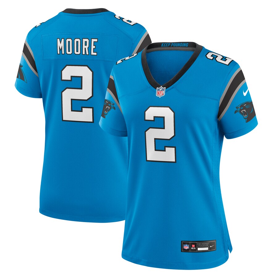 Women's Carolina Panthers D.J. Moore Nike Blue Player Jersey - Puhuasuan