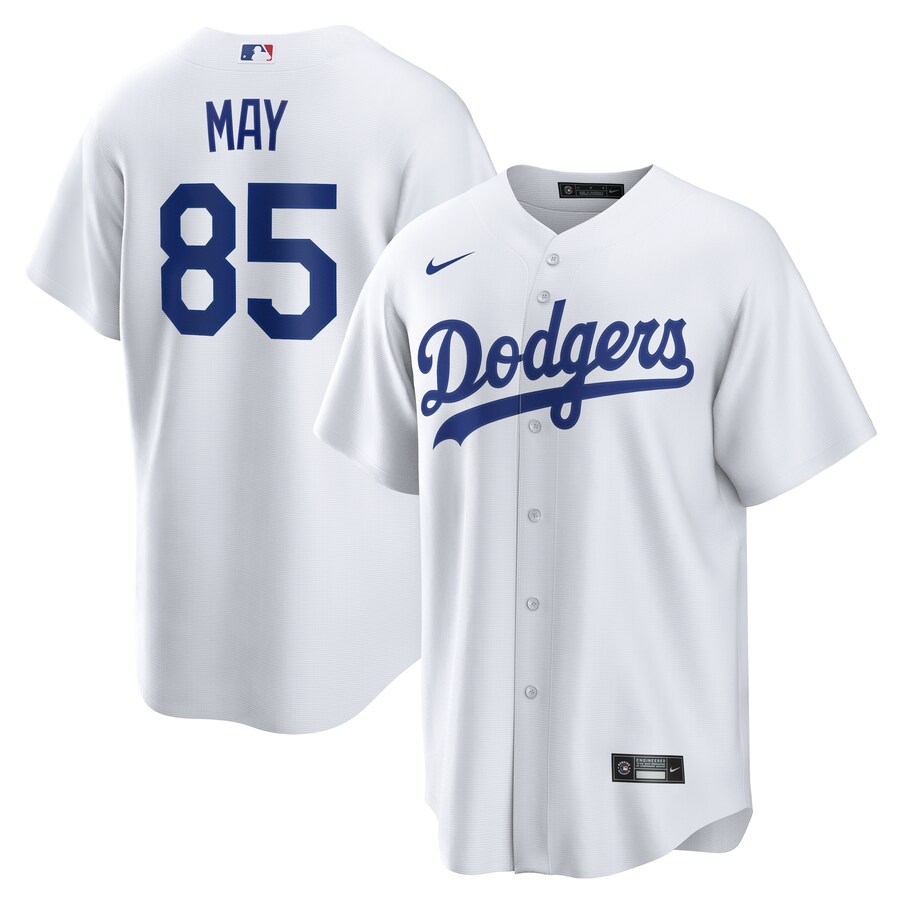 Men's Los Angeles Dodgers Dustin May Nike White Home Replica Jersey - Puhuasuan
