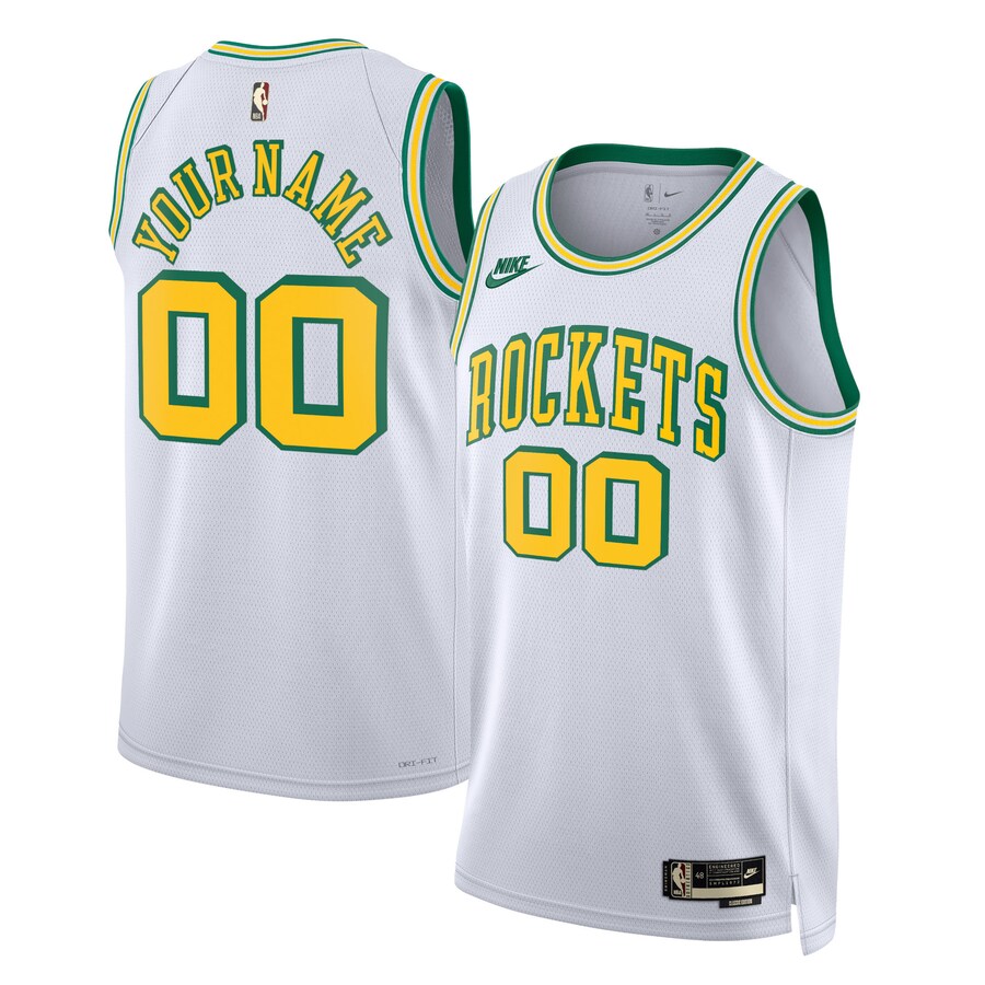 Unisex Houston Rockets Nike White 2022/23 Custom Swingman Jersey - Classic Edition - Puhuasuan