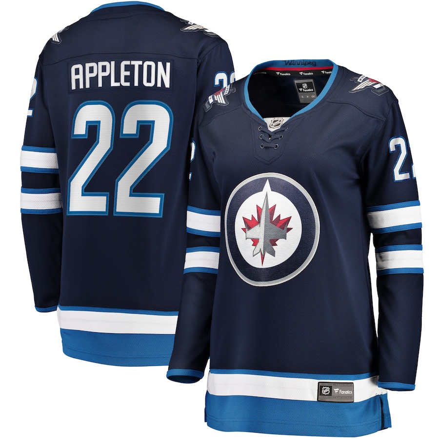 Women's Winnipeg Jets Mason Appleton Fanatics Navy Home Breakaway Jersey - Puhuasuan
