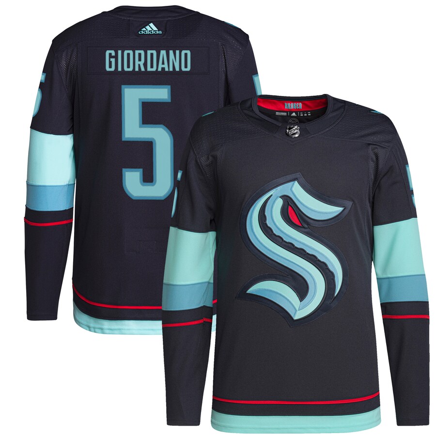 Men's Seattle Kraken Mark Giordano adidas Navy Home Authentic Primegreen Player Jersey - Puhuasuan