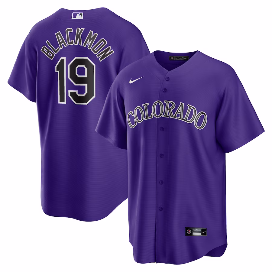 Men's Colorado Rockies Charlie Blackmon Nike Purple Alternate Replica Player Name Jersey - Puhuasuan