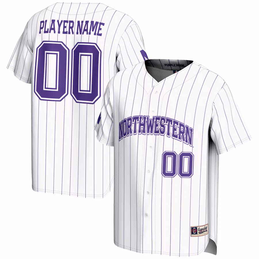 Northwestern Wildcats GameDay Greats Youth NIL Pick-A-Player Lightweight Baseball Jersey - White - Puhuasuan