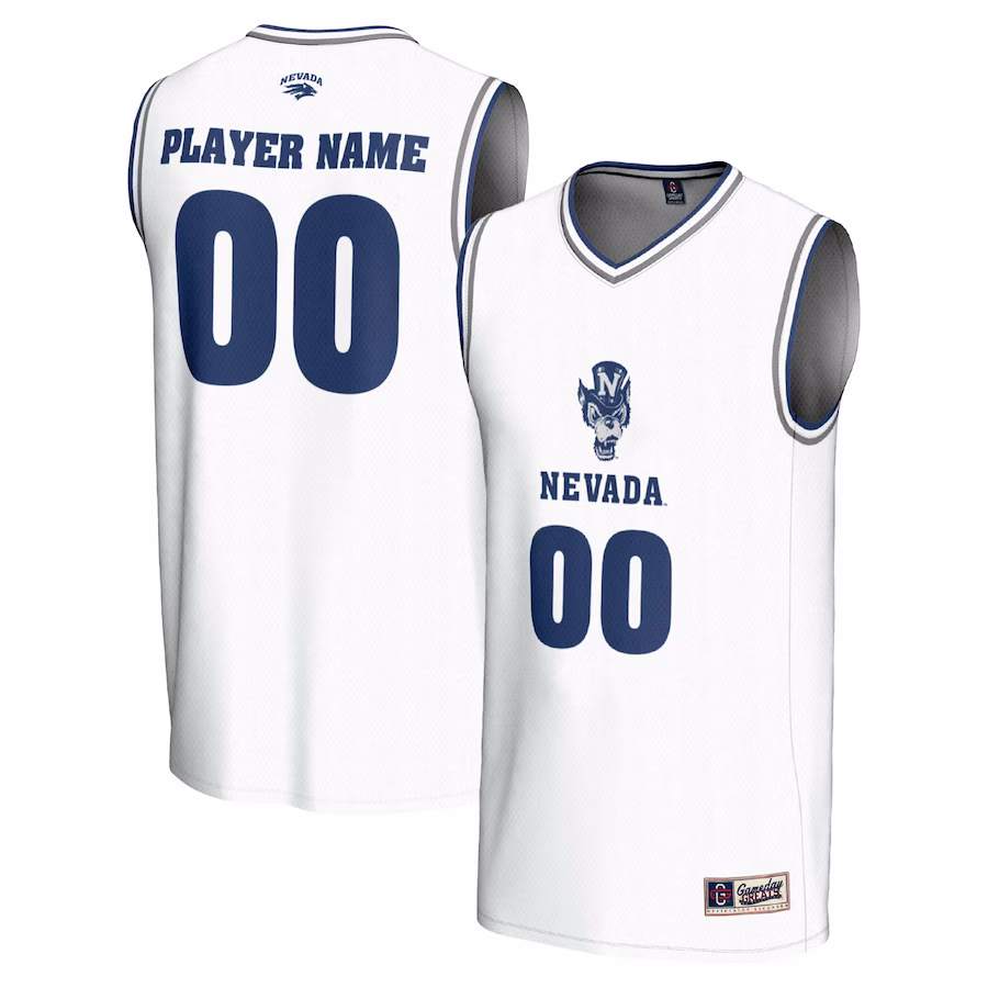 Nevada Wolf Pack GameDay Greats Youth NIL Pick-A-Player Men's Basketball Lightweight Jersey - White - Puhuasuan