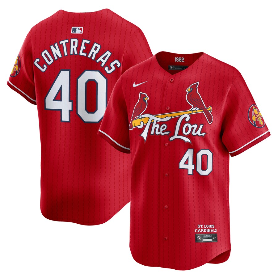 Men's St. Louis Cardinals Willson Contreras Nike Red City Connect Limited Player Jersey - Puhuasuan