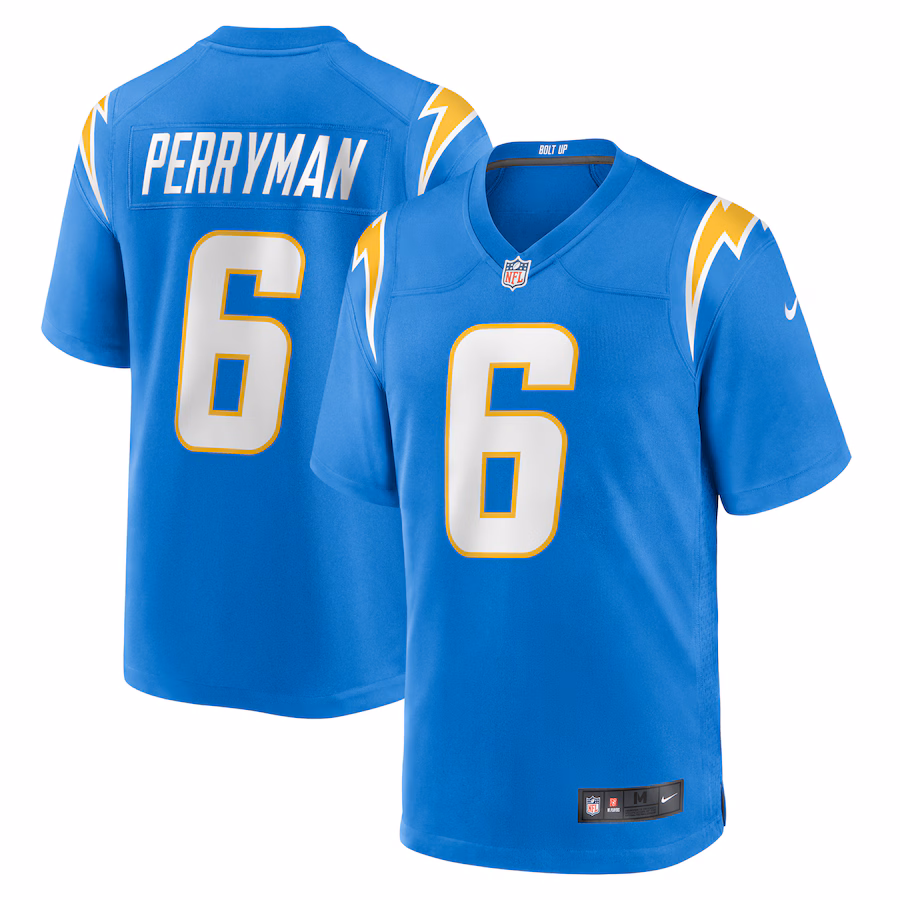 Men's Los Angeles Chargers Denzel Perryman Nike Powder Blue Team Game Jersey - Puhuasuan